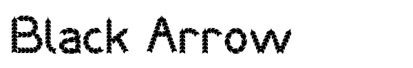 Black Arrow font preview